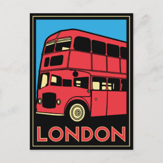 Cartão Postal london westminster england art deco retro poster