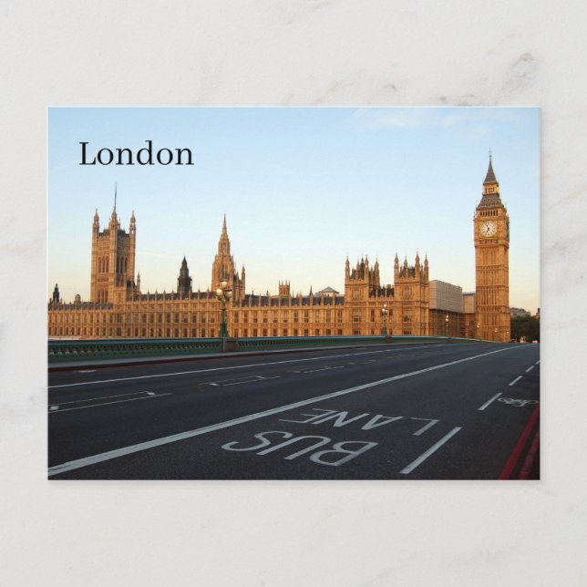 Cartão Postal Londres - Casas do Parlamento (Frente)