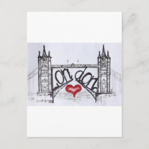 Cartão Postal Londres com amor