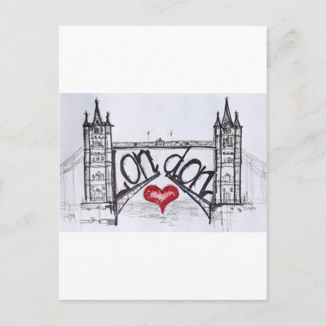 Cartão Postal Londres com amor (Frente)
