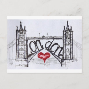 Cartão Postal Londres com amor