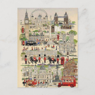 Cartão Postal Londres de Ilustração