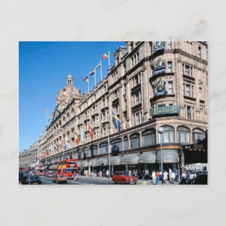 Cartão Postal Londres, Harrods em Knightsbridge