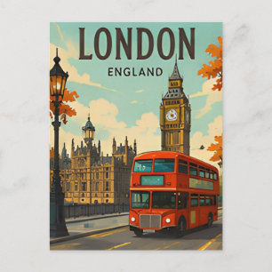 Cartão Postal Londres Inglaterra Big Ben Tâmisa Paisagem Urbana