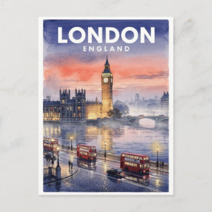 Cartão Postal Londres Inglaterra Vintage