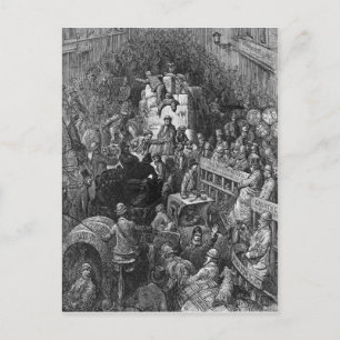 Cartão Postal Londres Vitoriana - Um tráfego urbano