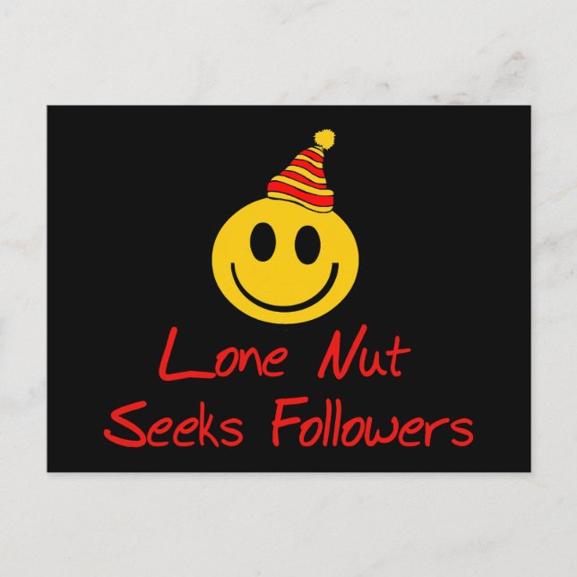 Cartão Postal Lone Nut Busca Seguidores (Frente)