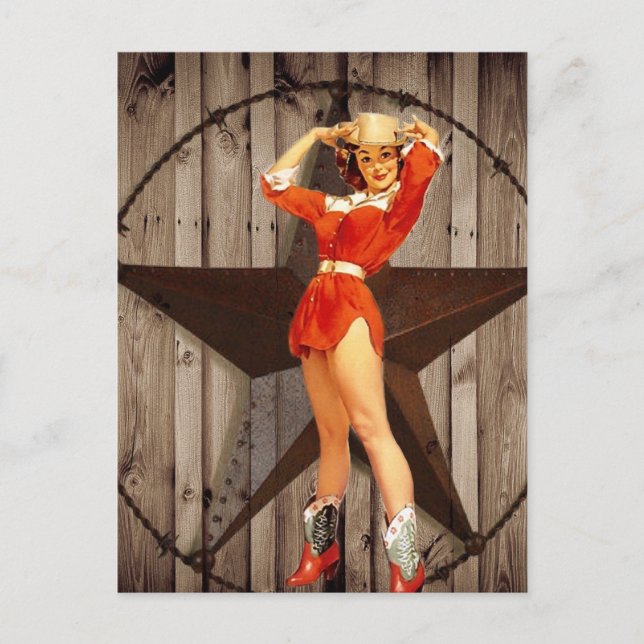 Cartão Postal Lone Star West Country Cowgirl (Frente)