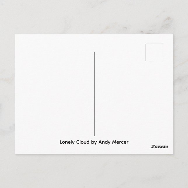 Cartão Postal Lonely Cloud  (Verso)