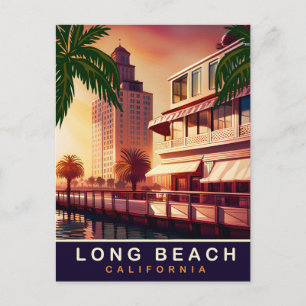 Cartão Postal Long Beach, Califórnia, Orla, Viagem 