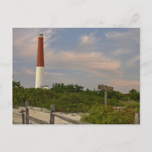 Cartão Postal Long Beach Island Light House New Jersey EUA (Frente)