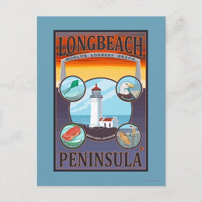 Cartão Postal Long Beach, WashingtonTravel (Frente)