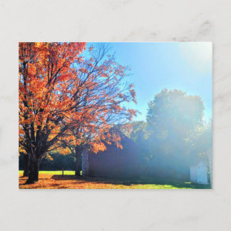 Cartão Postal Long Island Autumn Fall Fazenda Barn New York