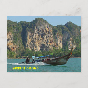 Cartão Postal Longtail Boatman Krabi, Cartão-postal da Tailândia