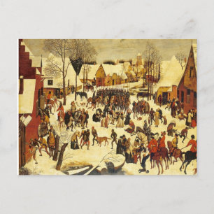 Cartão Postal Lons le Saunier Museum Breughal - cena de inverno