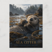 Lontra de Kelp Floresta ANIMAIS