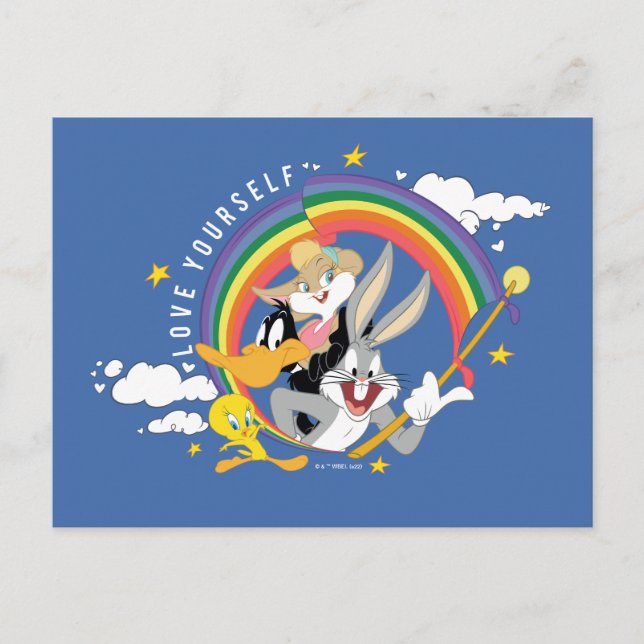 Cartão Postal LOONEY TUNES™ - Ame seu Crachá de Orgulho (Frente)