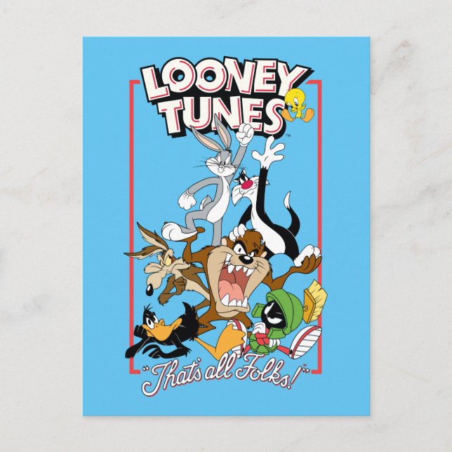 Cartão Postal LOONEY TUNES™ "ISSO É TUDO PESSOAL!™" - Pilha de g (Frente)