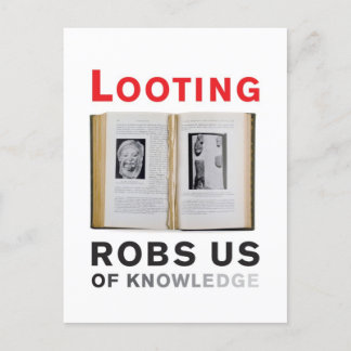 Cartão Postal Loot Robs Us of Knowledge postcard