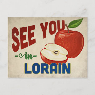Cartão Postal Lorain Ohio Apple - Viagens vintage
