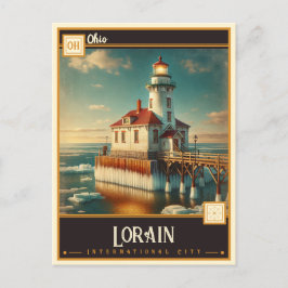 Cartão Postal Lorain, Ohio | Vintage