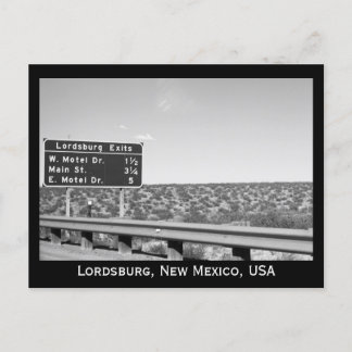 Cartão Postal Lordsburg Novo México - Foto Preta e Branca
