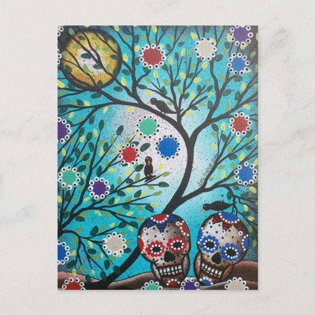 Cartão Postal Lori Everett_ Day Of The Dead_Mexico_Skulls_DOD (Frente)