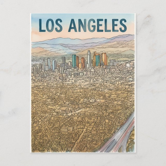 Cartão Postal Los Angeles  (Frente)