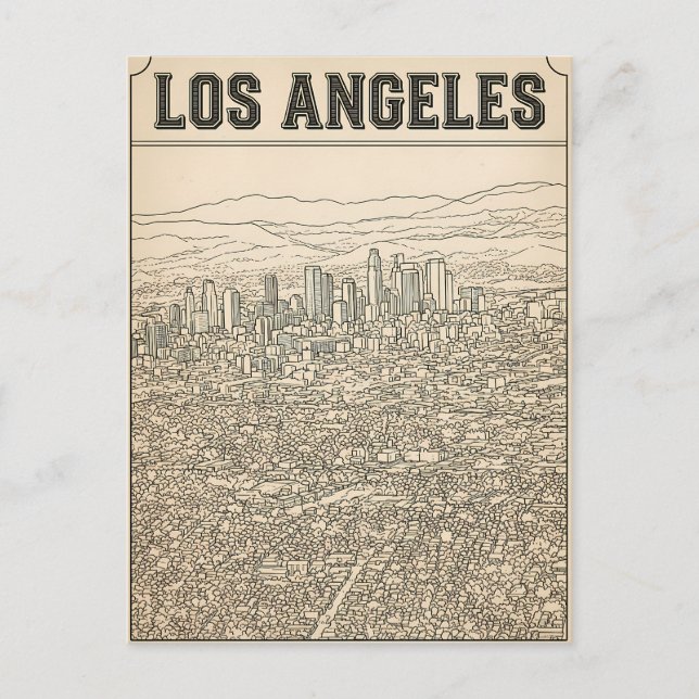 Cartão Postal Los Angeles  (Frente)