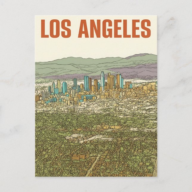 Cartão Postal Los Angeles  (Frente)