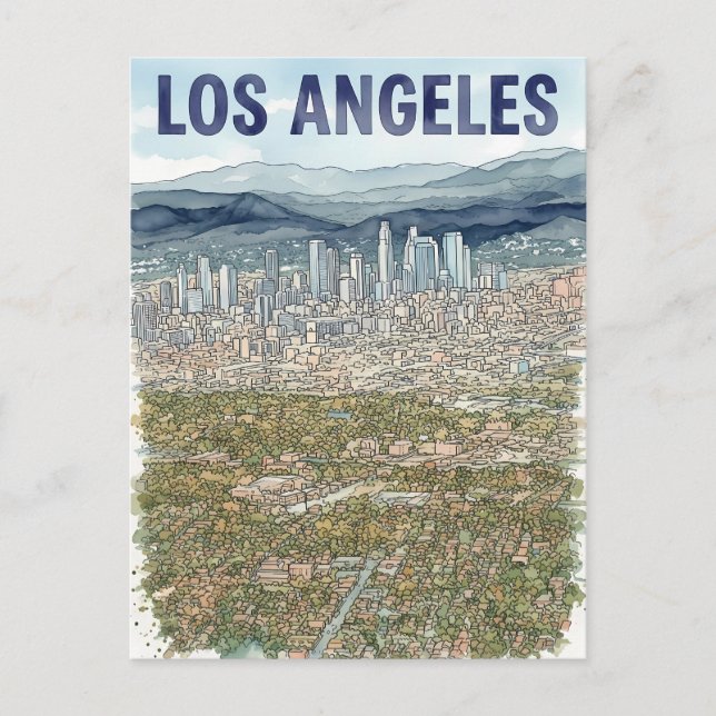 Cartão Postal Los Angeles  (Frente)