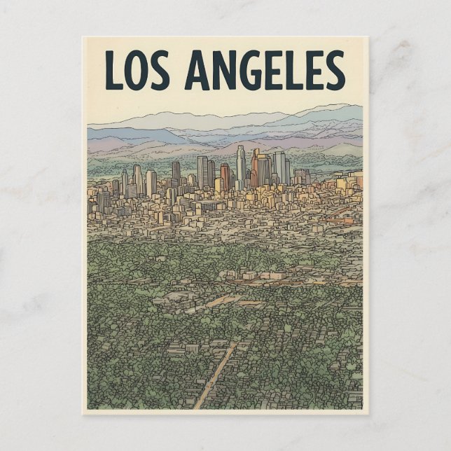 Cartão Postal Los Angeles  (Frente)