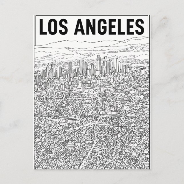 Cartão Postal Los Angeles  (Frente)