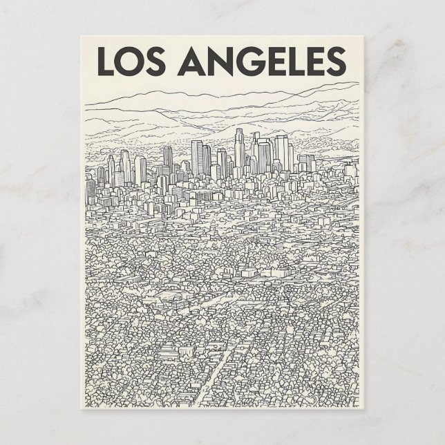 Cartão Postal Los Angeles  (Frente)