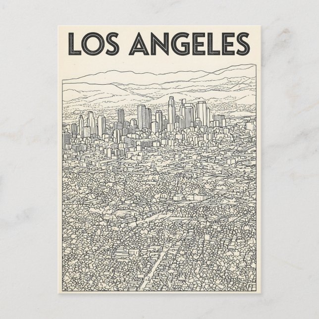 Cartão Postal Los Angeles  (Frente)