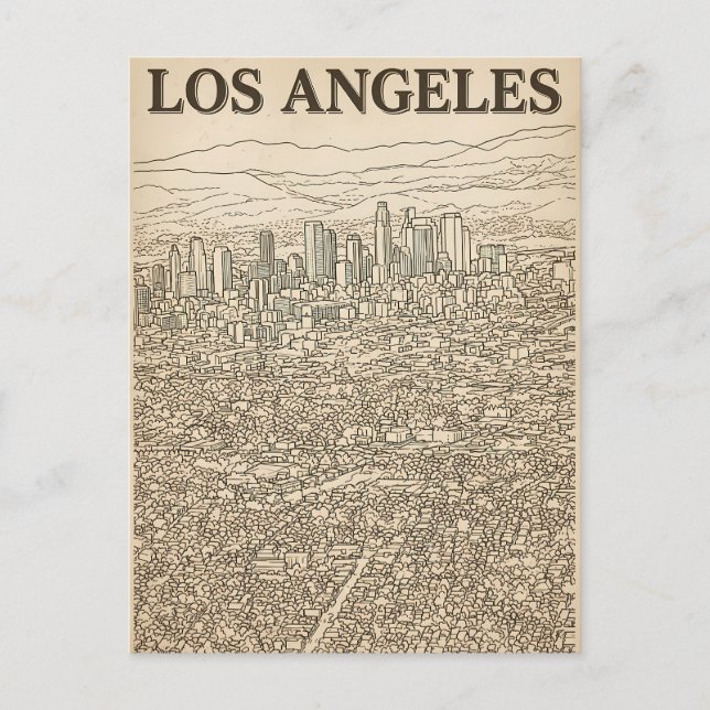 Cartão Postal Los Angeles  (Frente)