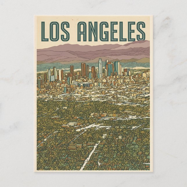 Cartão Postal Los Angeles  (Frente)