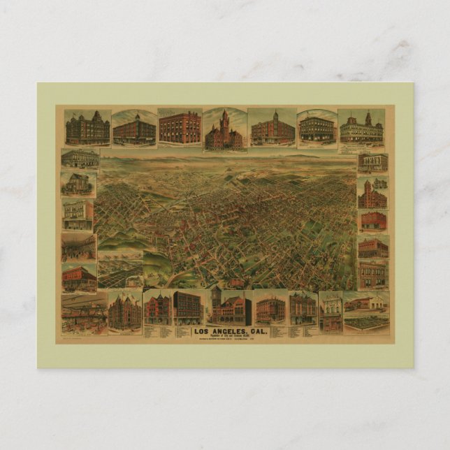 Cartão Postal Los Angeles CA 1891 (Frente)
