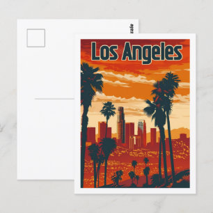 Cartão Postal Los Angeles Califórnia Antigo Local de Viagem Famo