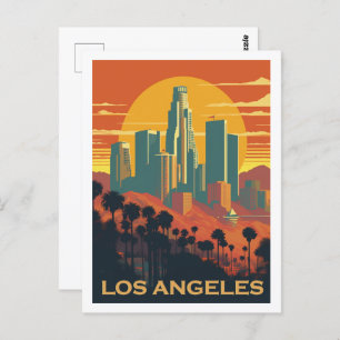 Cartão Postal Los Angeles California Familiar Viagens vintage Pl