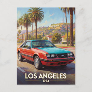 Cartão Postal Los Angeles Califórnia Show de Rua 1983