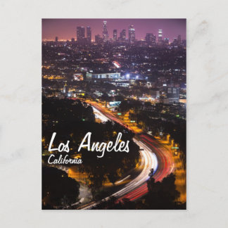 Cartão Postal Los Angeles, Califórnia Skyline à noite