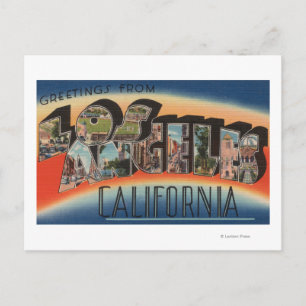 Cartão Postal Los Angeles, CalifórniaCenas de Letras Maiúsculas 