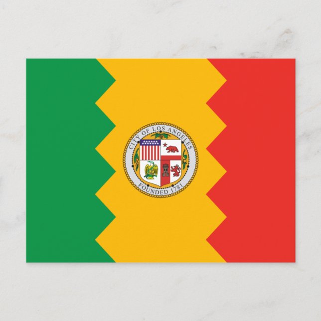 Cartão Postal Los Angeles Flag (Frente)