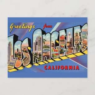 Cartão Postal Los Angeles Retrô