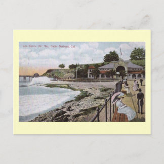 Cartão Postal Los Banos del Mar, Papais noeis Barbara, Californi
