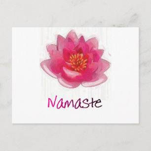 Cartão Postal Lotus Flower "Namaste" Yoga Gifts