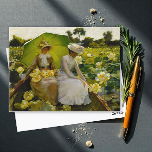 Cartão Postal Lotus Lily, Charles Curran
