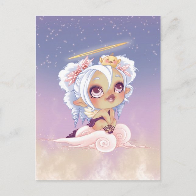 Cartão Postal Lou Angel e Bird (Frente)