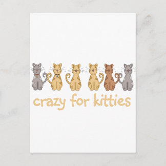 Cartão Postal Louco para o camiseta e os presentes dos gatinhos